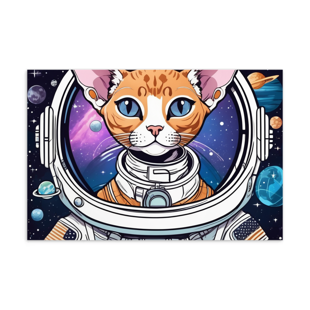 PugMug Custom Tabby Devon Rex Cat Postcard