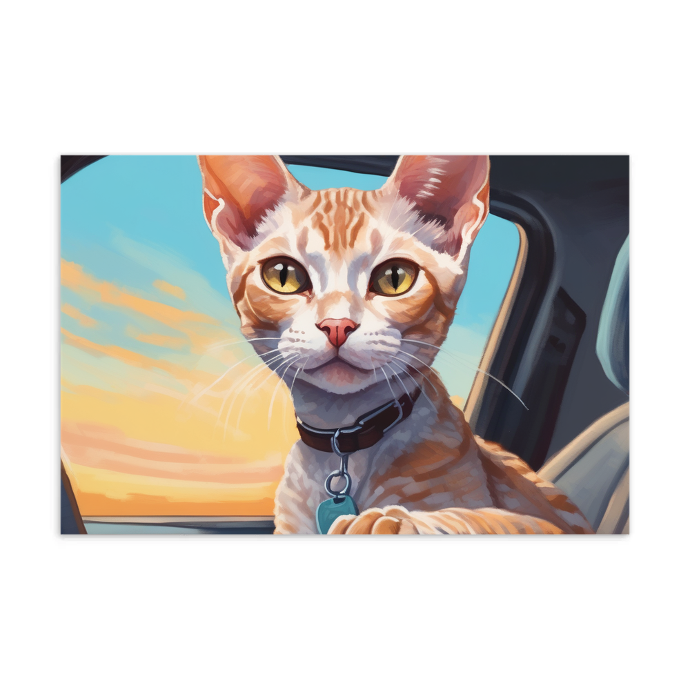 PugMug Custom Tabby Devon Rex Cat Postcard