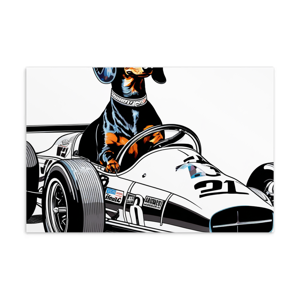 PugMug Custom Black Dachshund Postcard