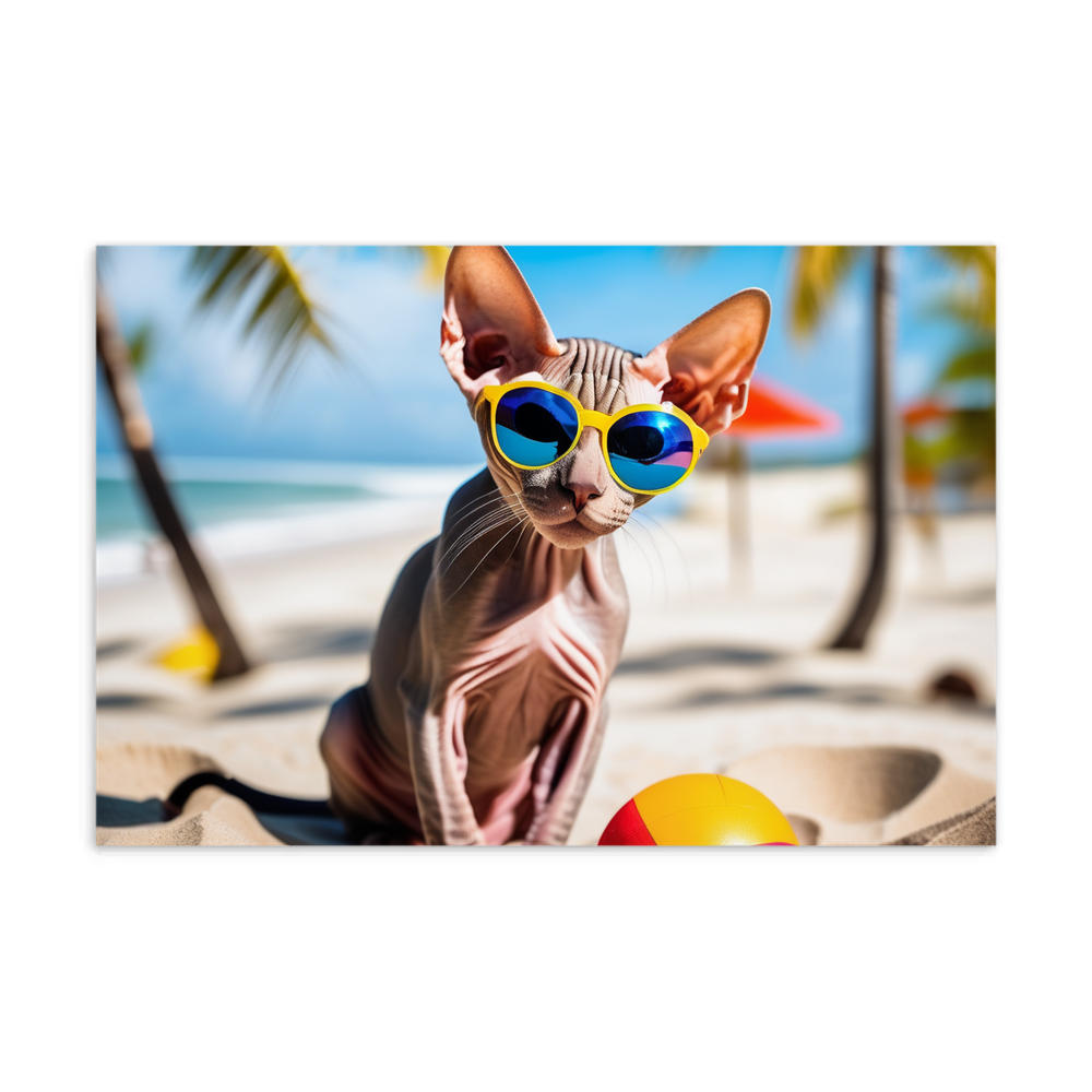 PugMug Custom Tabby Sphynx Cat Postcard
