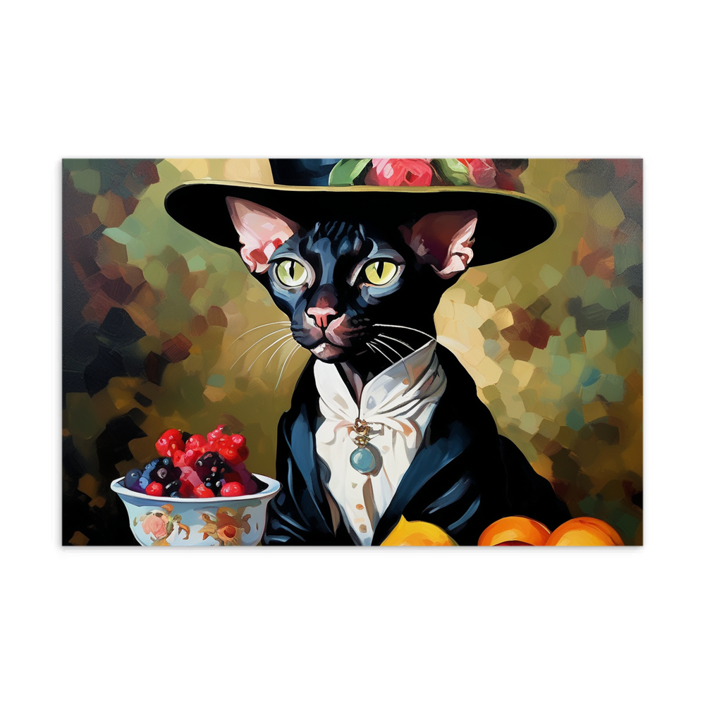 PugMug Custom Black Sphynx Cat Postcard
