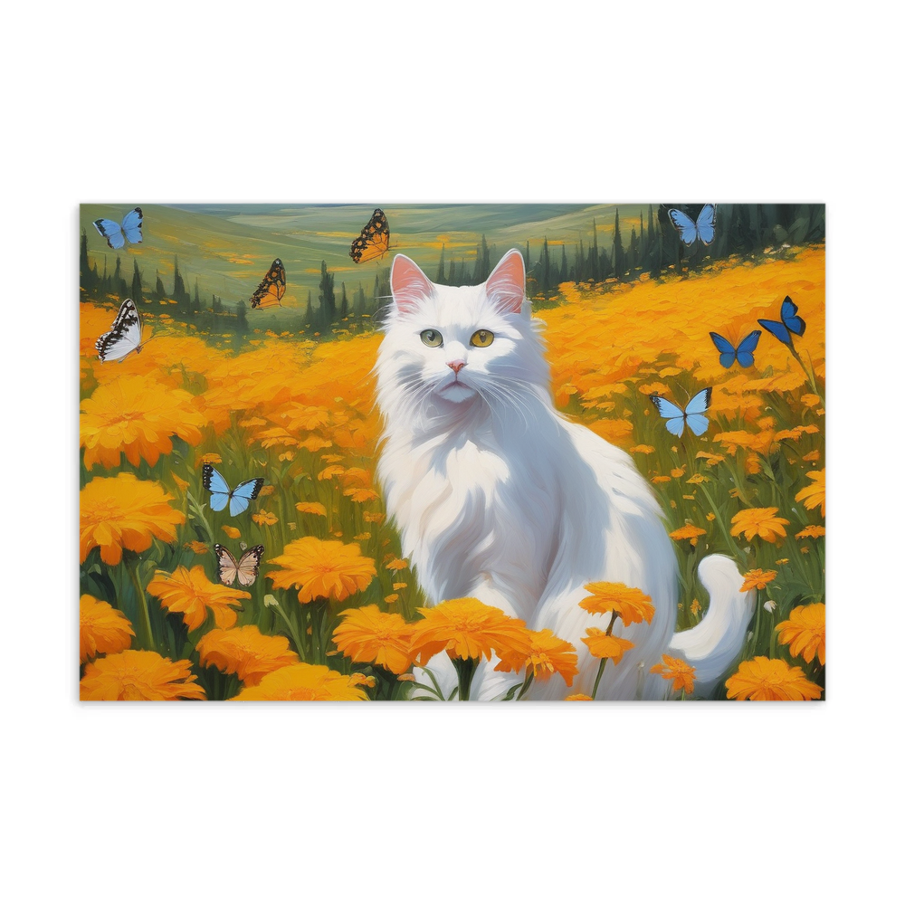 PugMug Custom White Companion Cat Postcard