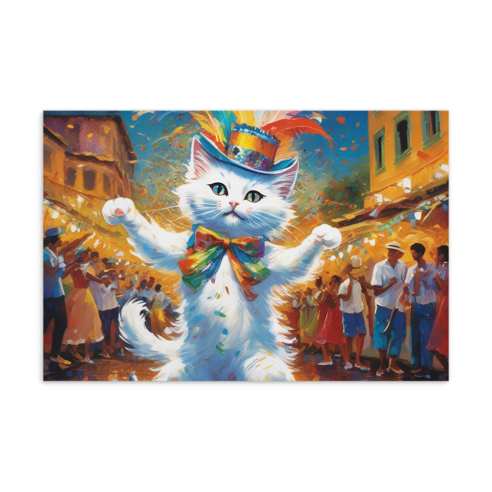 PugMug Custom White Companion Cat Postcard