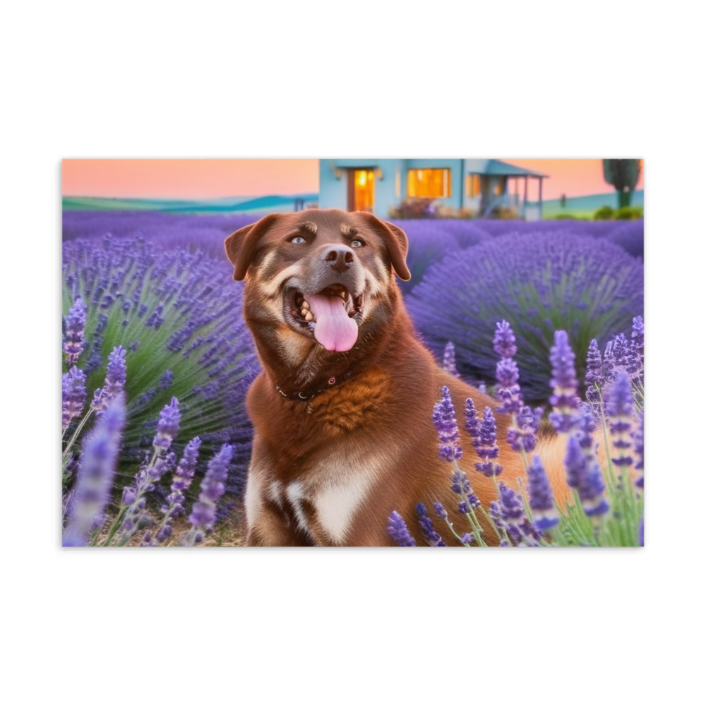 PugMug Custom Blue Postcard