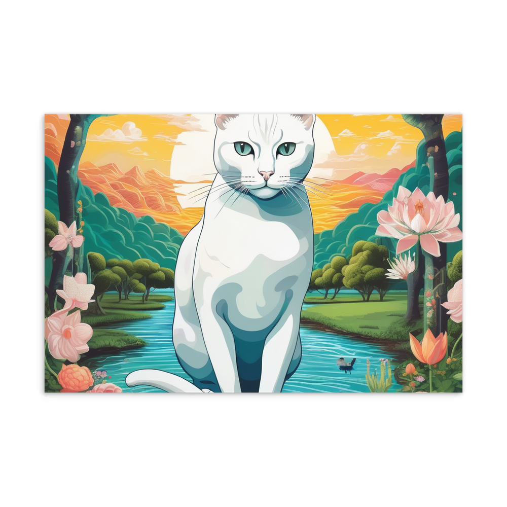 PugMug Custom White Companion Cat Postcard