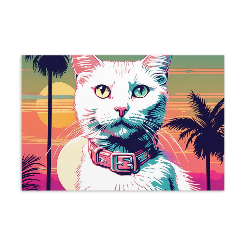 PugMug Custom White Companion Cat Postcard