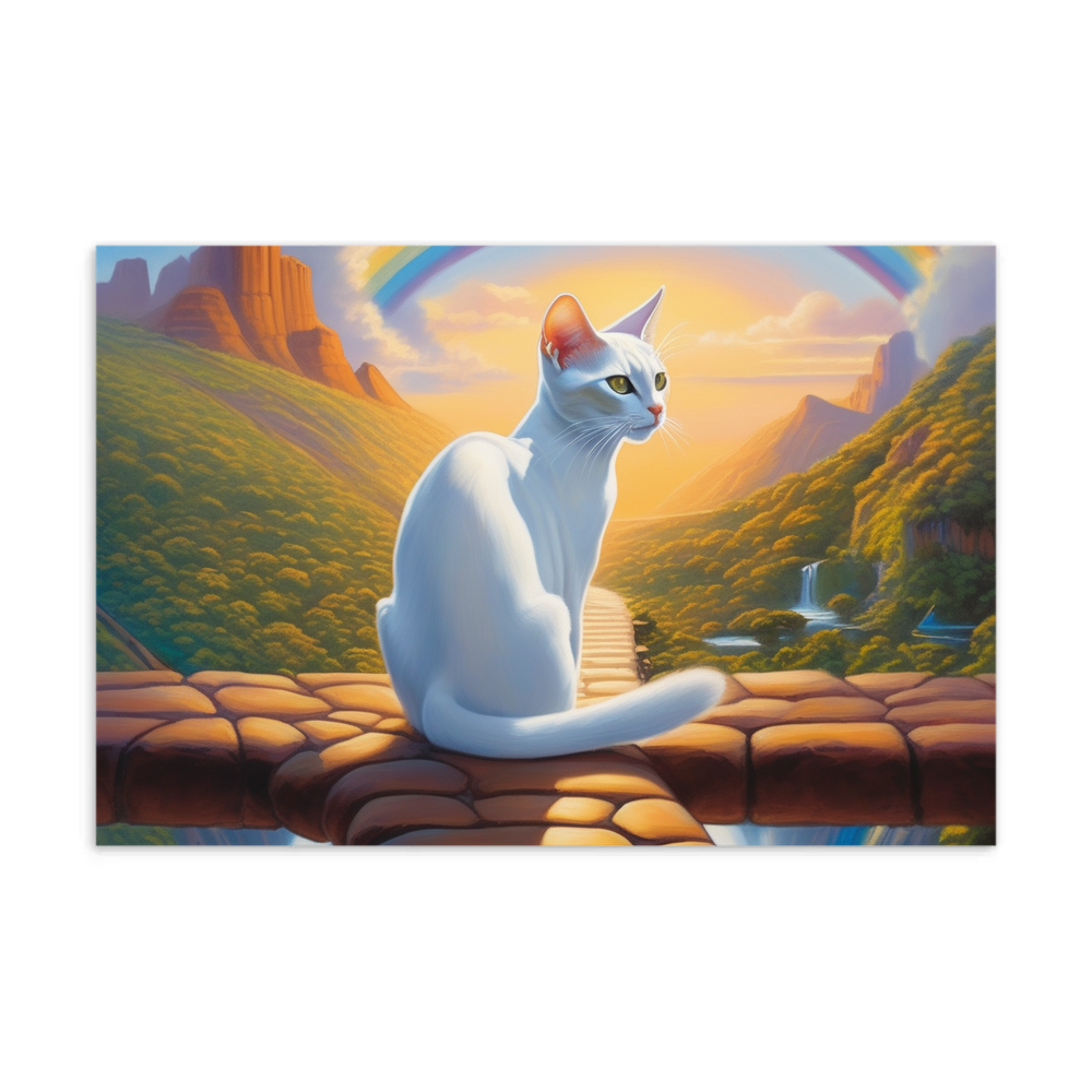 PugMug Custom White Abyssinian Cat Postcard