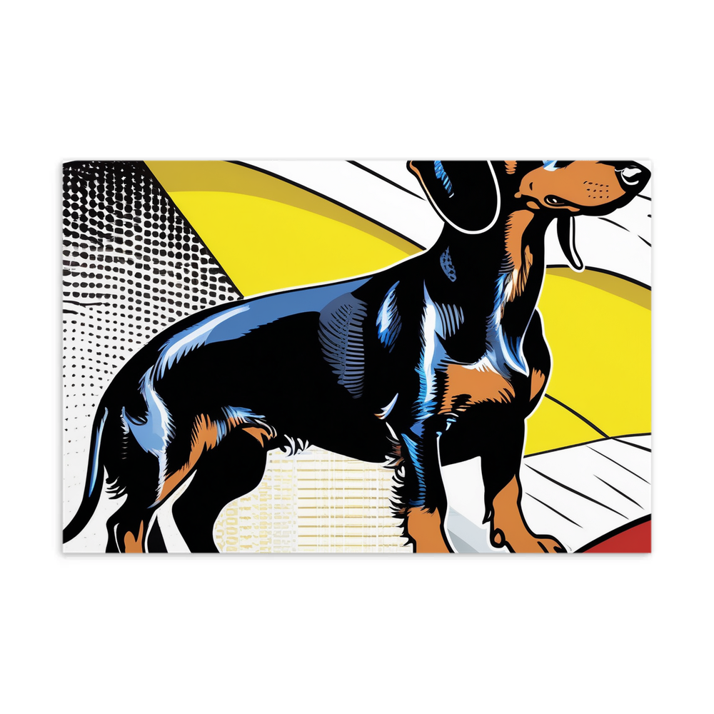 PugMug Custom Black Dachshund Postcard