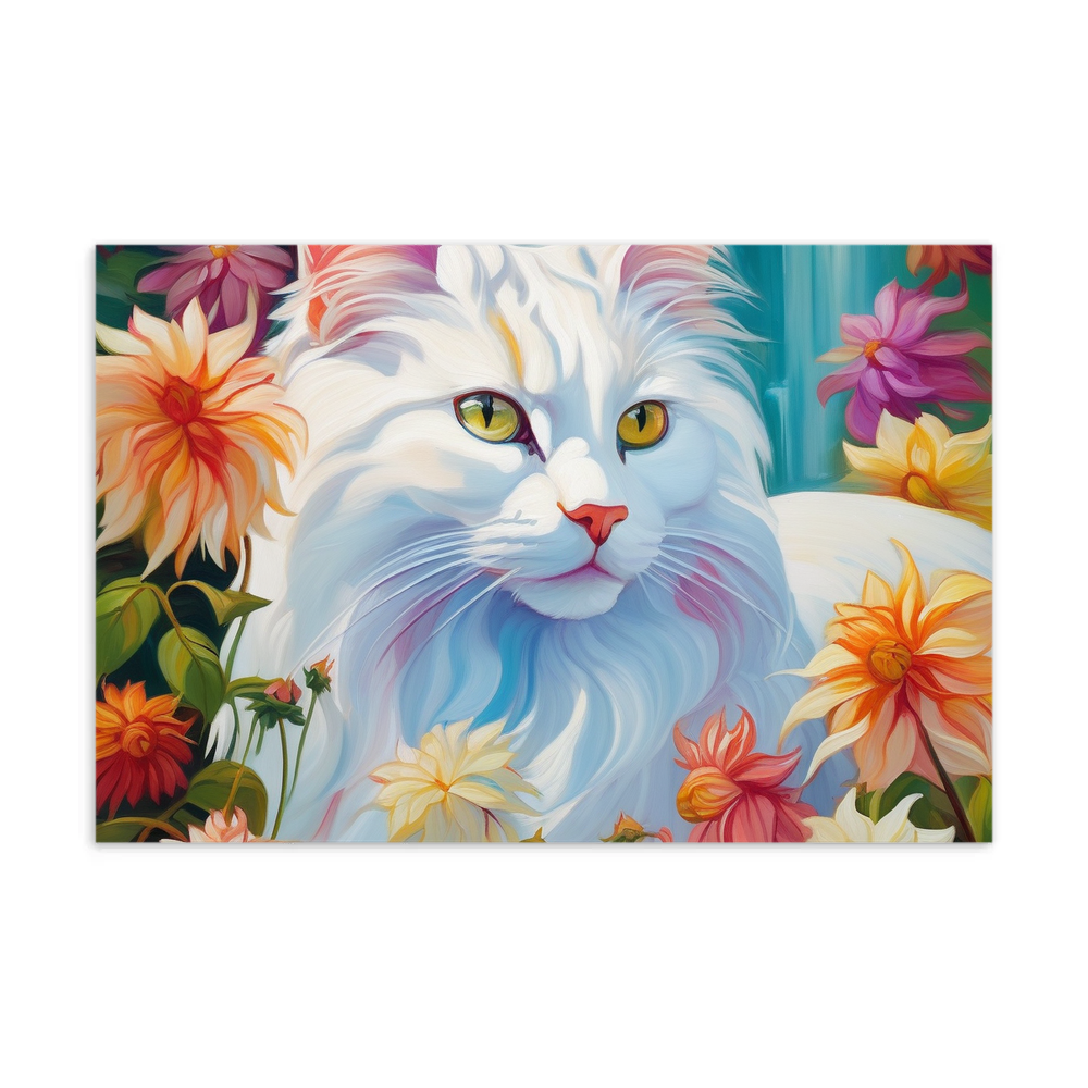 PugMug Custom White Companion Cat Postcard