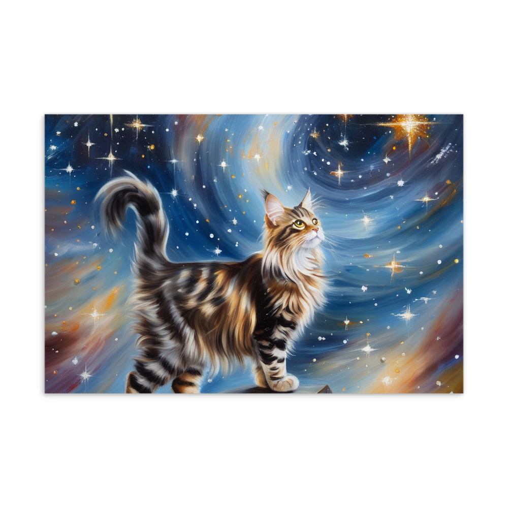PugMug Custom Tabby Maine Coon Cat Postcard