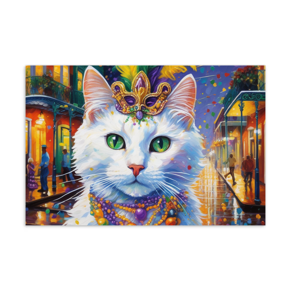 PugMug Custom White Companion Cat Postcard
