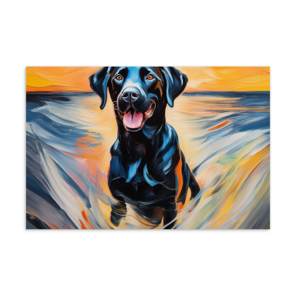 PugMug Custom Black Labrador Retriever Postcard