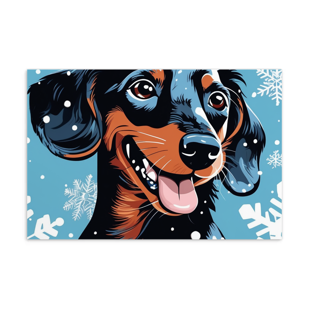 PugMug Custom Black Dachshund Postcard