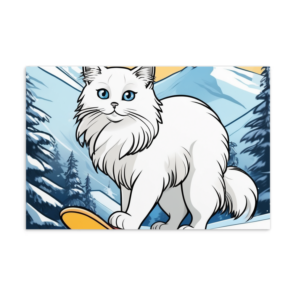 PugMug Custom White Ragdoll Cat Postcard