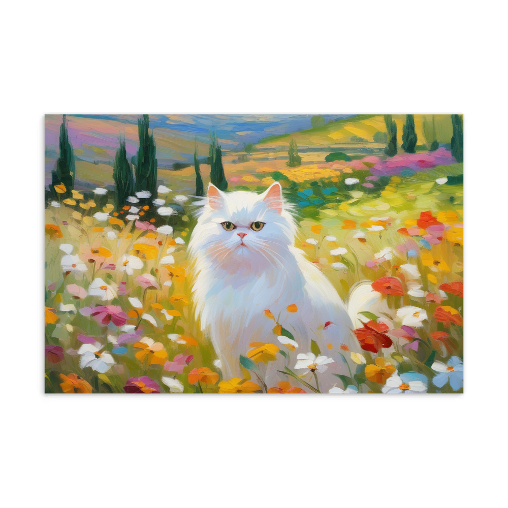 PugMug Custom White Persian Cat Postcard