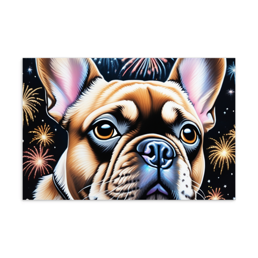 PugMug Custom Tan French Bulldog Postcard