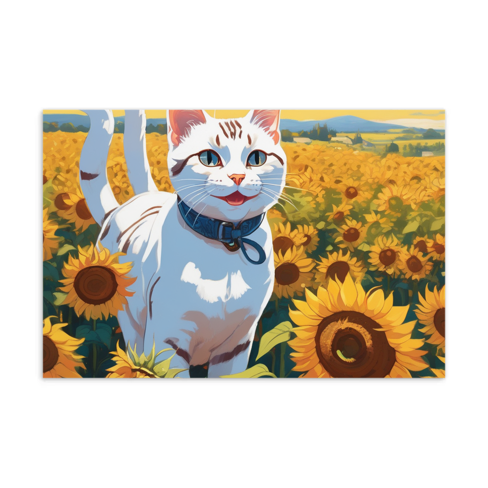 PugMug Custom White American Shorthair Cat Postcard