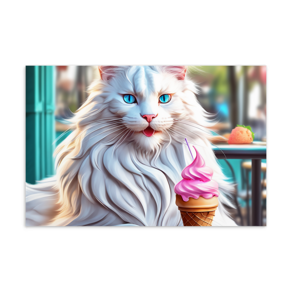 PugMug Custom White Maine Coon Cat Postcard