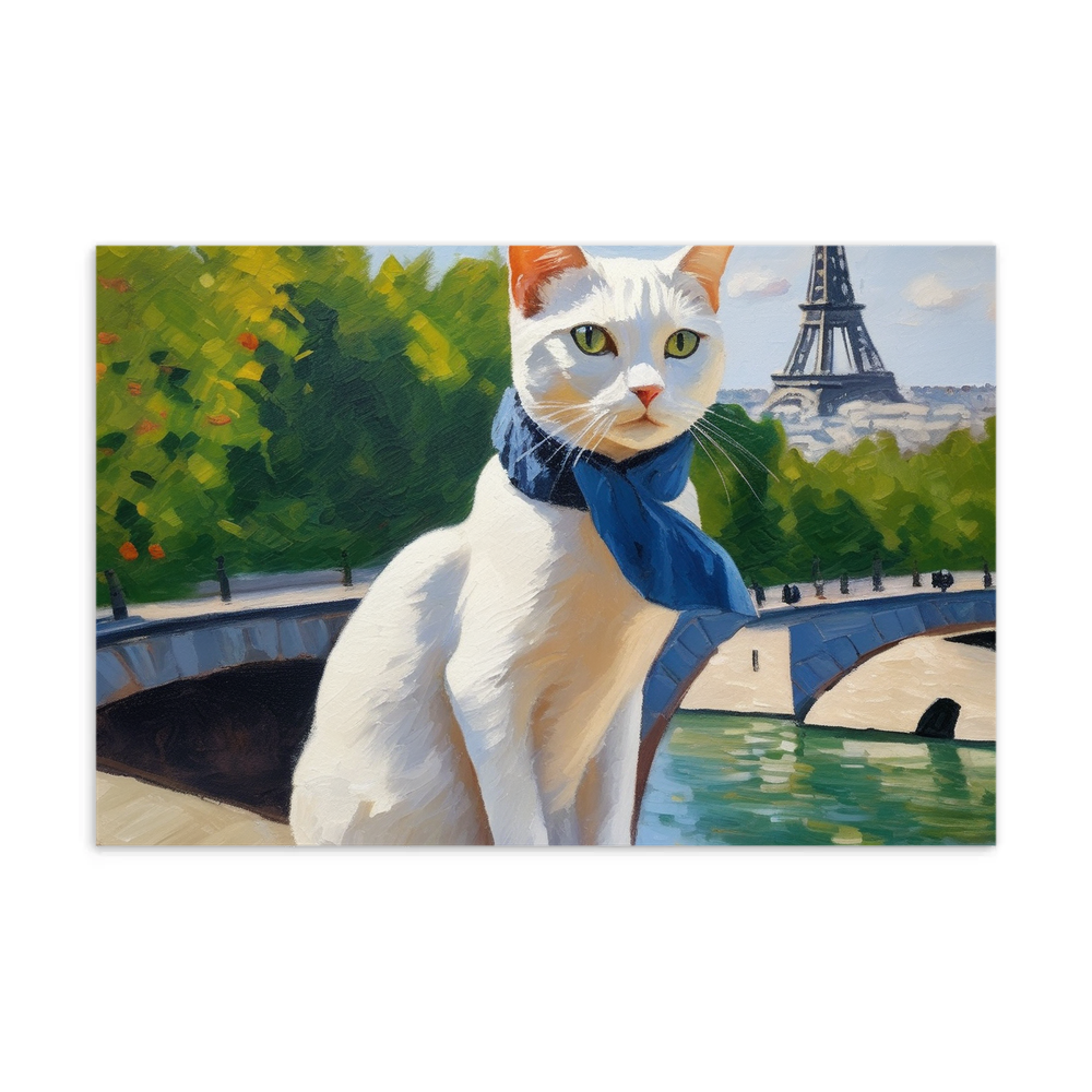 PugMug Custom White Companion Cat Postcard