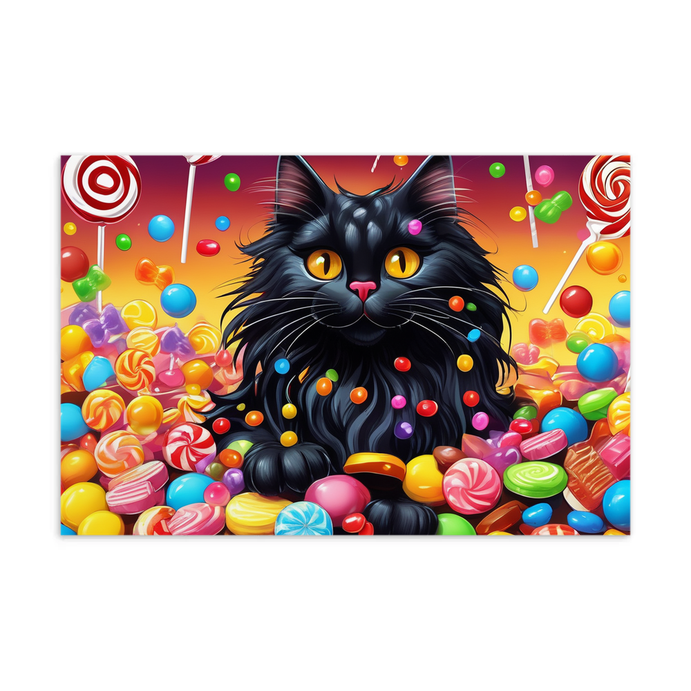 PugMug Custom Black Maine Coon Cat Postcard