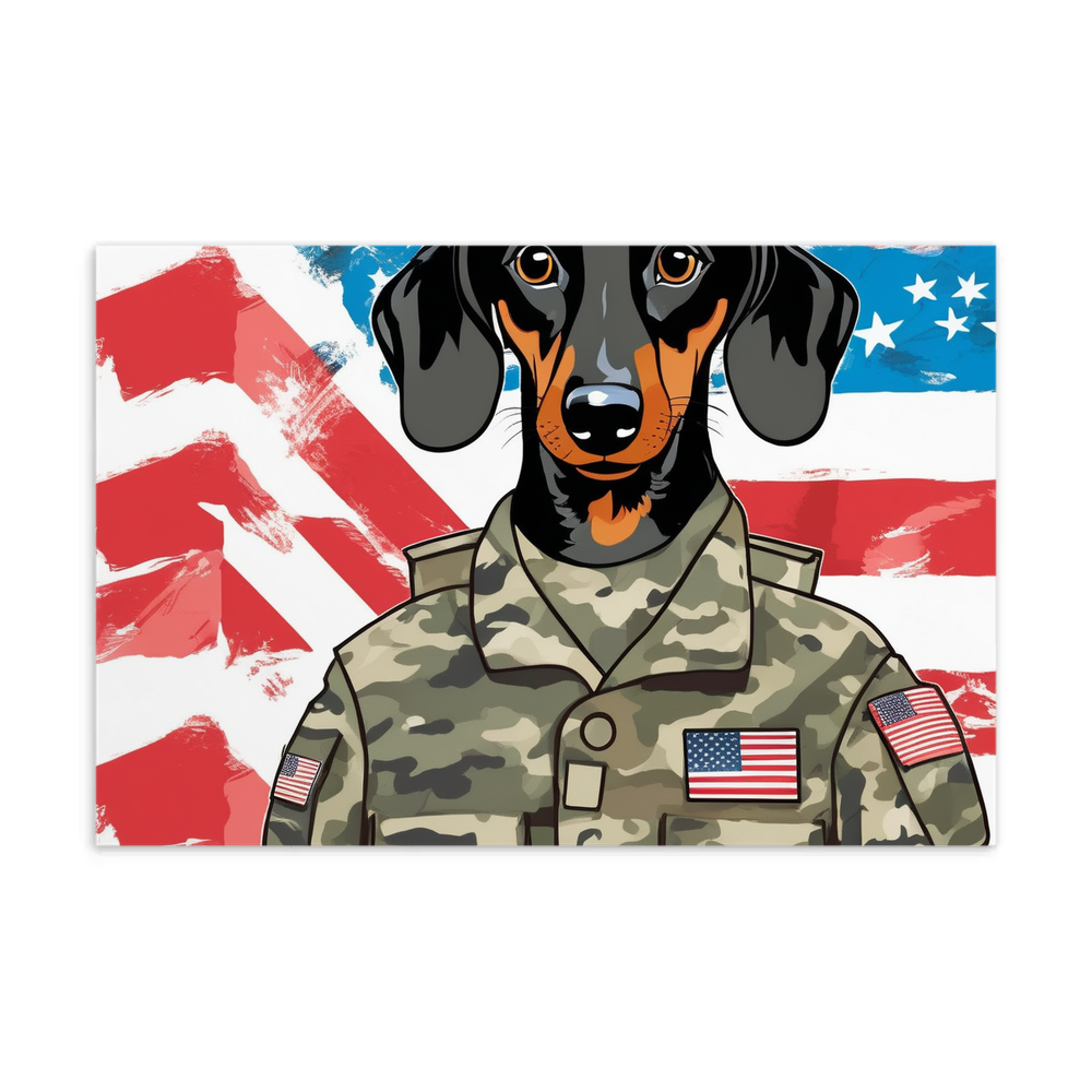 PugMug Custom Black Dachshund Postcard