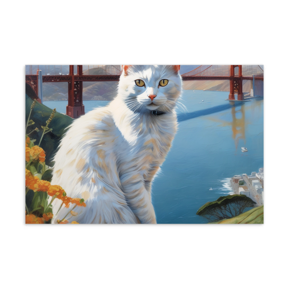 PugMug Custom White Companion Cat Postcard