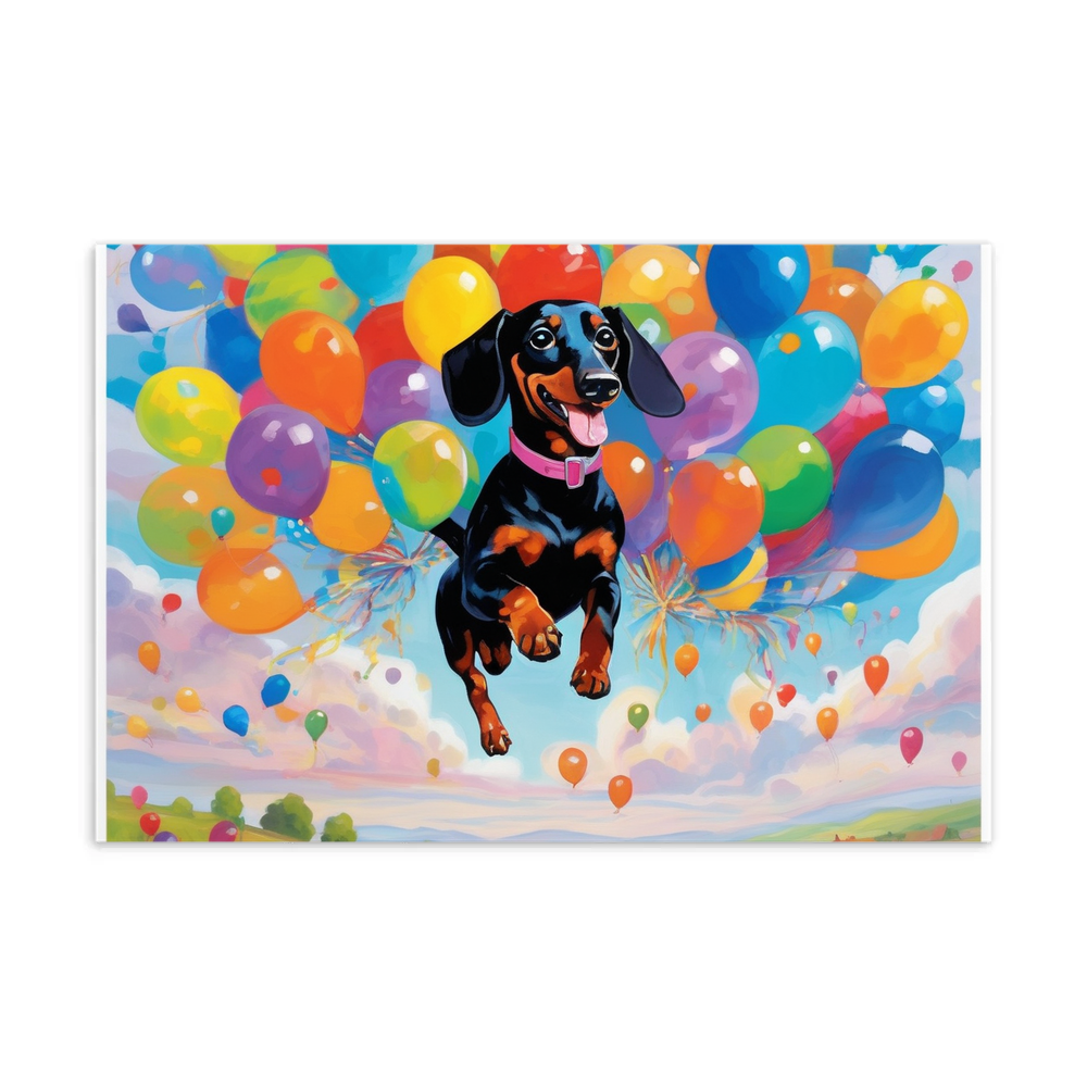 PugMug Custom Black Dachshund Postcard