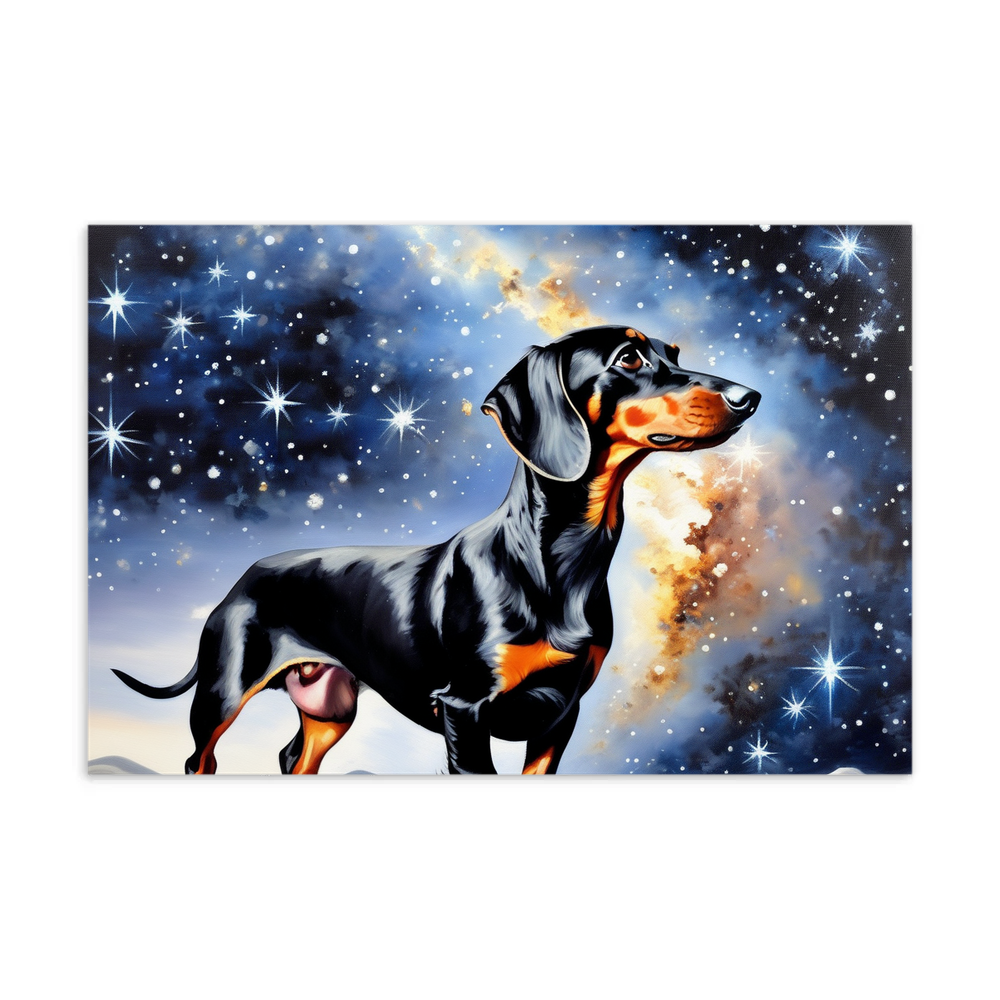 PugMug Custom Black Dachshund Postcard