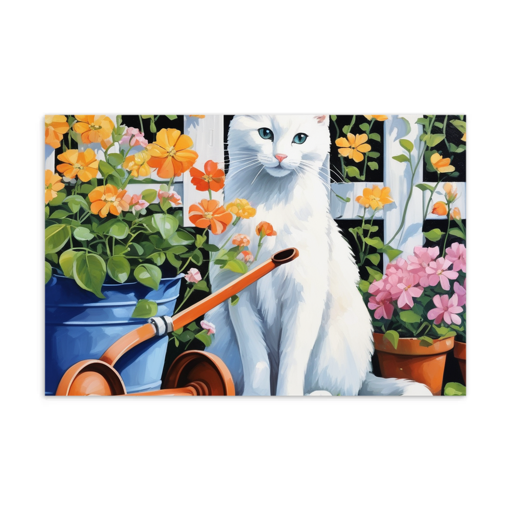 PugMug Custom White Companion Cat Postcard