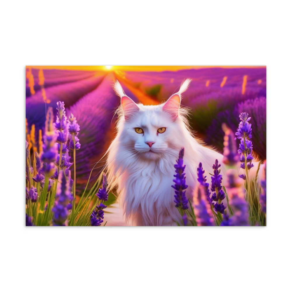 PugMug Custom White Maine Coon Cat Postcard