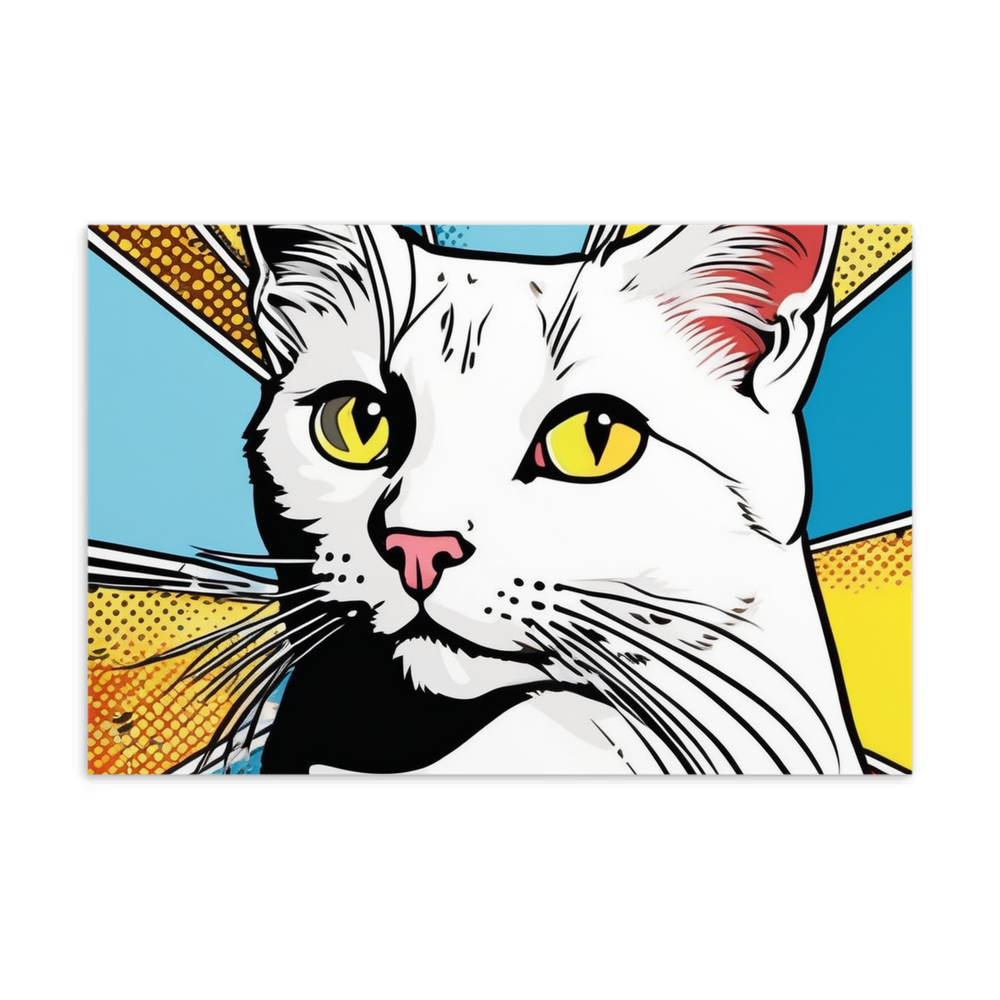 PugMug Custom White Companion Cat Postcard