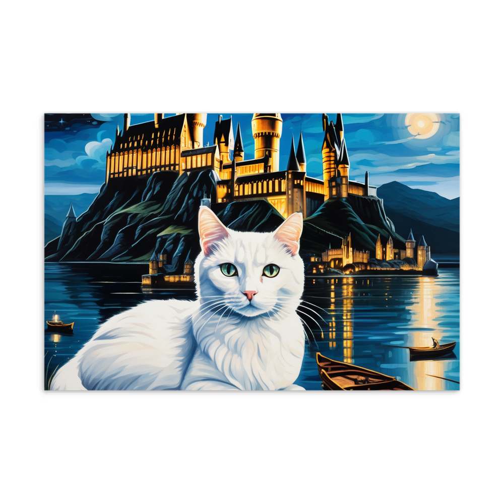 PugMug Custom White Companion Cat Postcard
