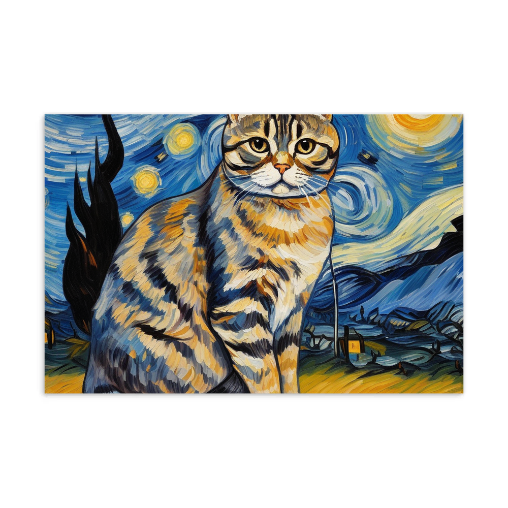 PugMug Custom Tabby Scottish Fold Cat Postcard