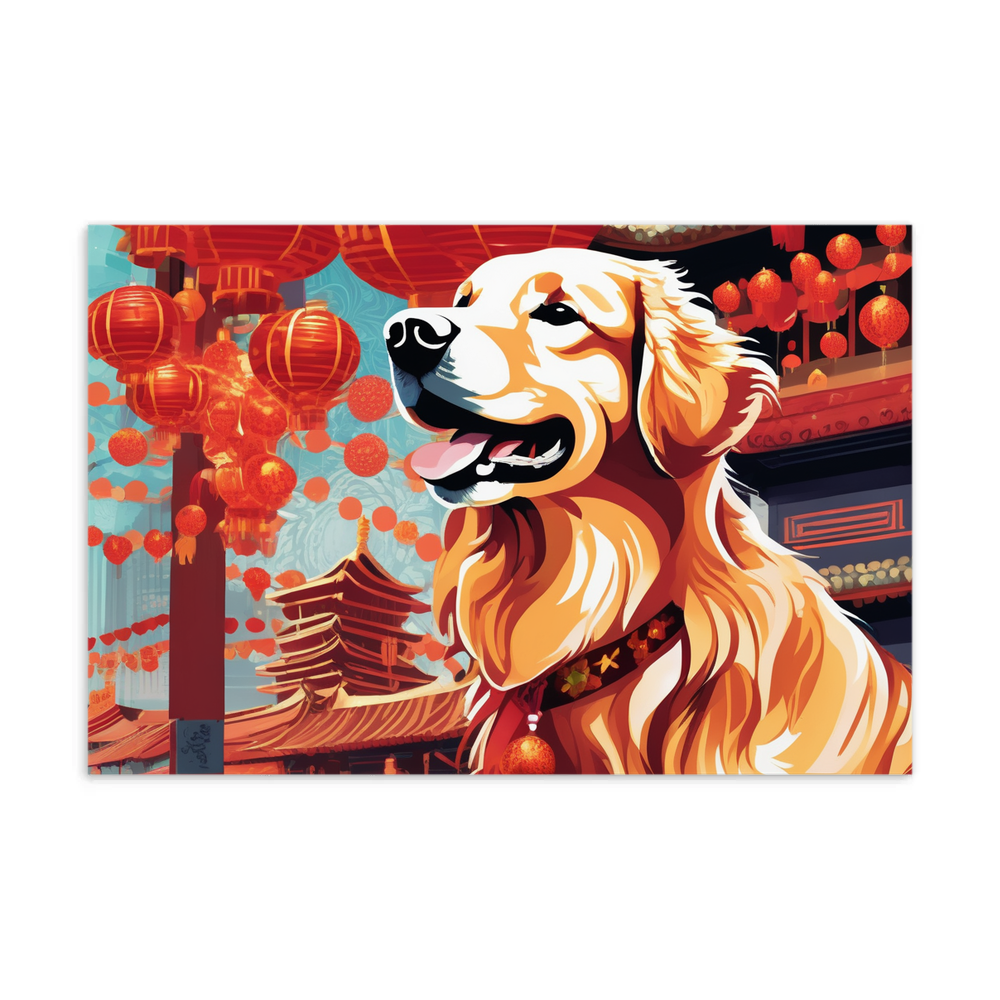 PugMug Custom Golden Retriever Postcard
