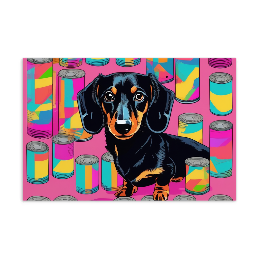 PugMug Custom Black Dachshund Postcard