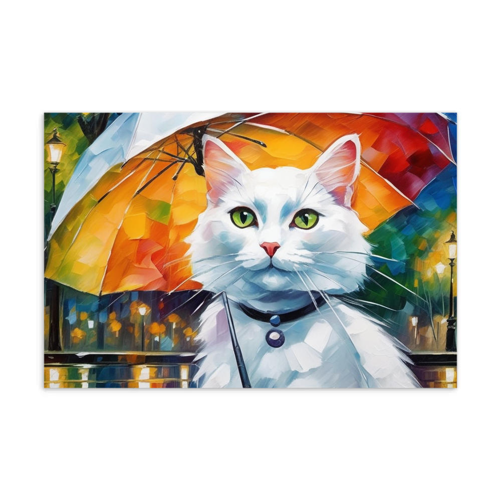 PugMug Custom White Companion Cat Postcard