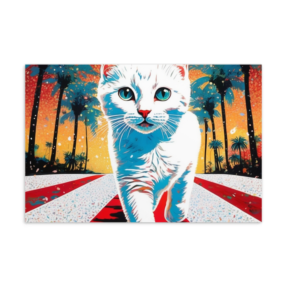 PugMug Custom White Companion Cat Postcard