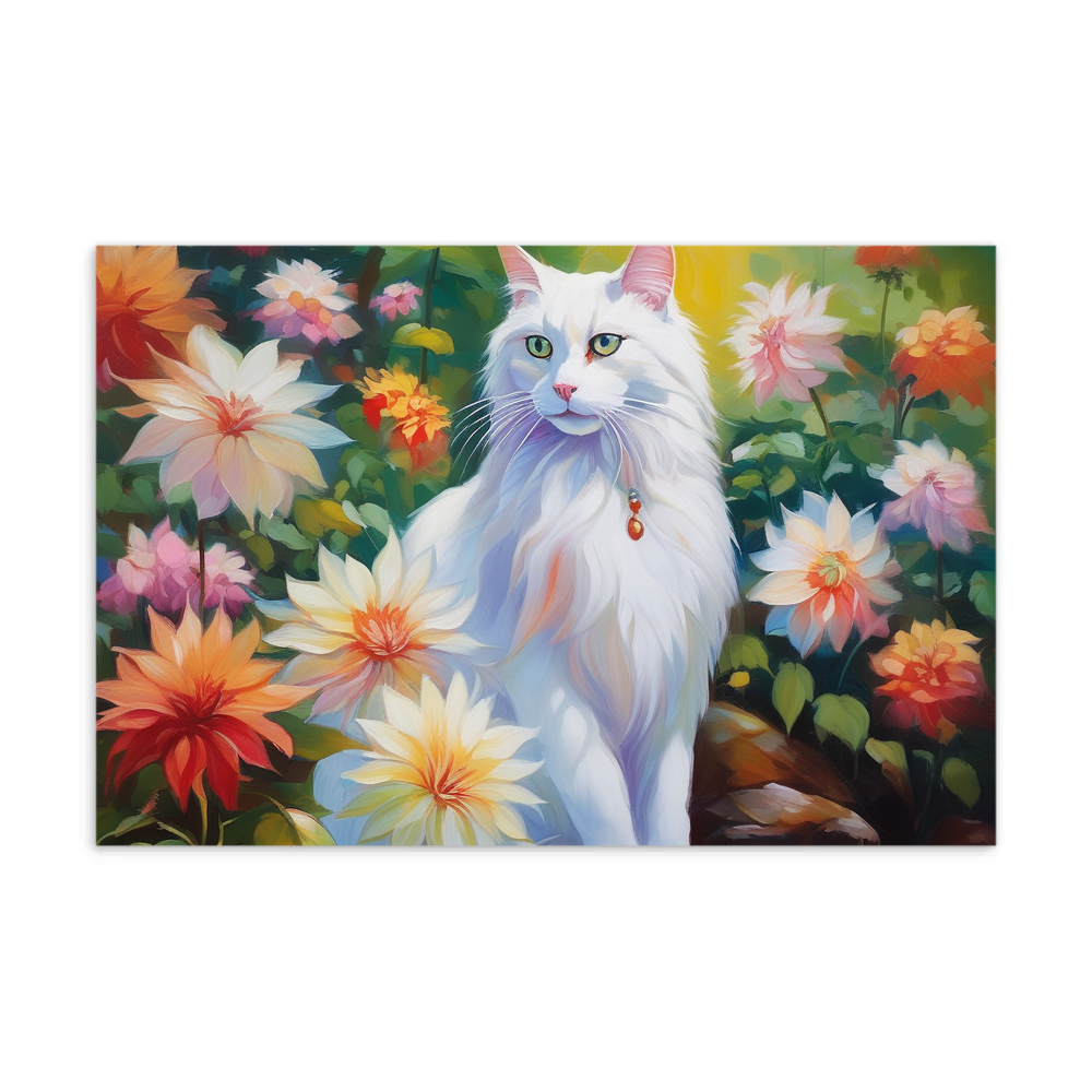 PugMug Custom White Companion Cat Postcard