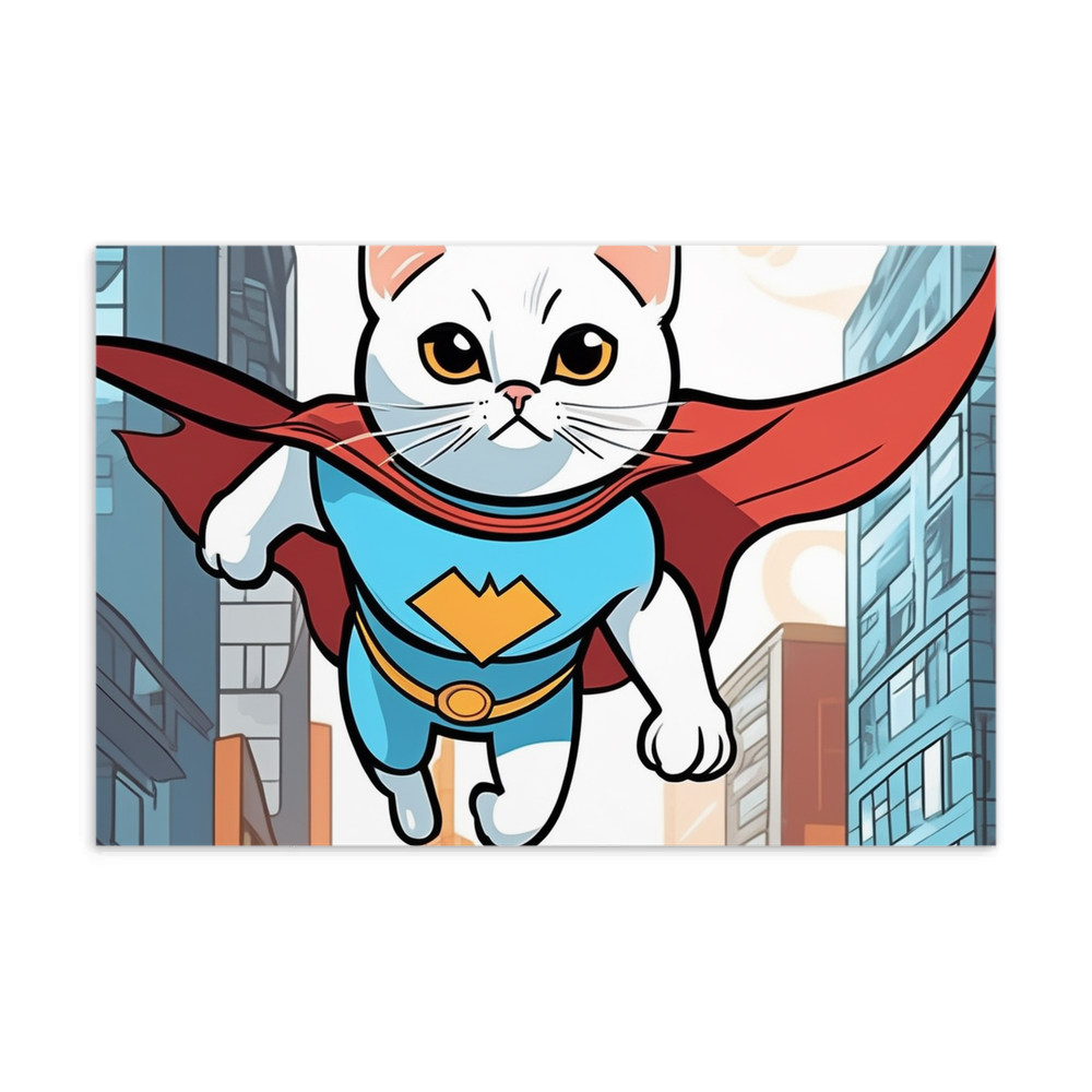 PugMug Custom White Companion Cat Postcard