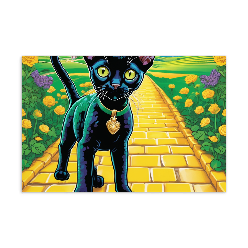 PugMug Custom Black Devon Rex Cat Postcard