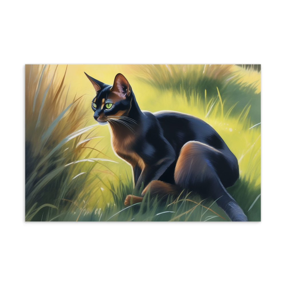PugMug Custom Black Abyssinian Cat Postcard