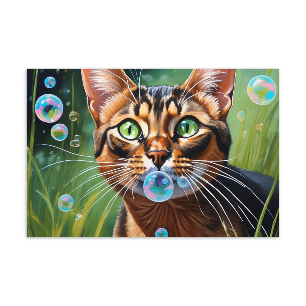 PugMug Custom Tabby Abyssinian Cat Postcard
