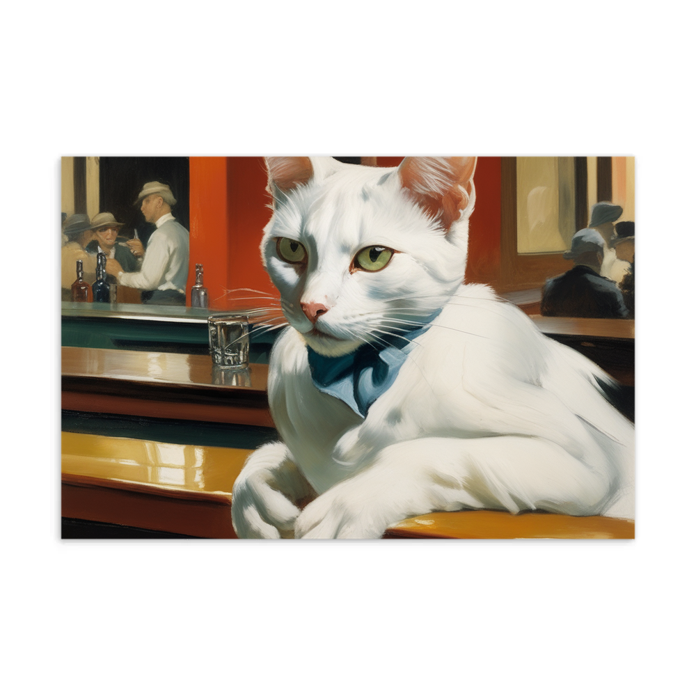 PugMug Custom White Companion Cat Postcard