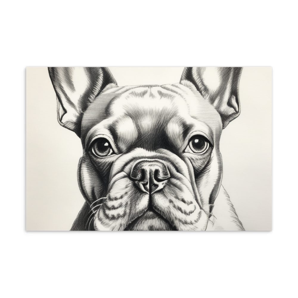 PugMug Custom White French Bulldog Postcard