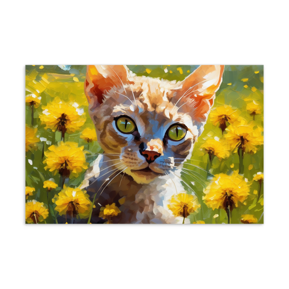 PugMug Custom Tabby Devon Rex Cat Postcard