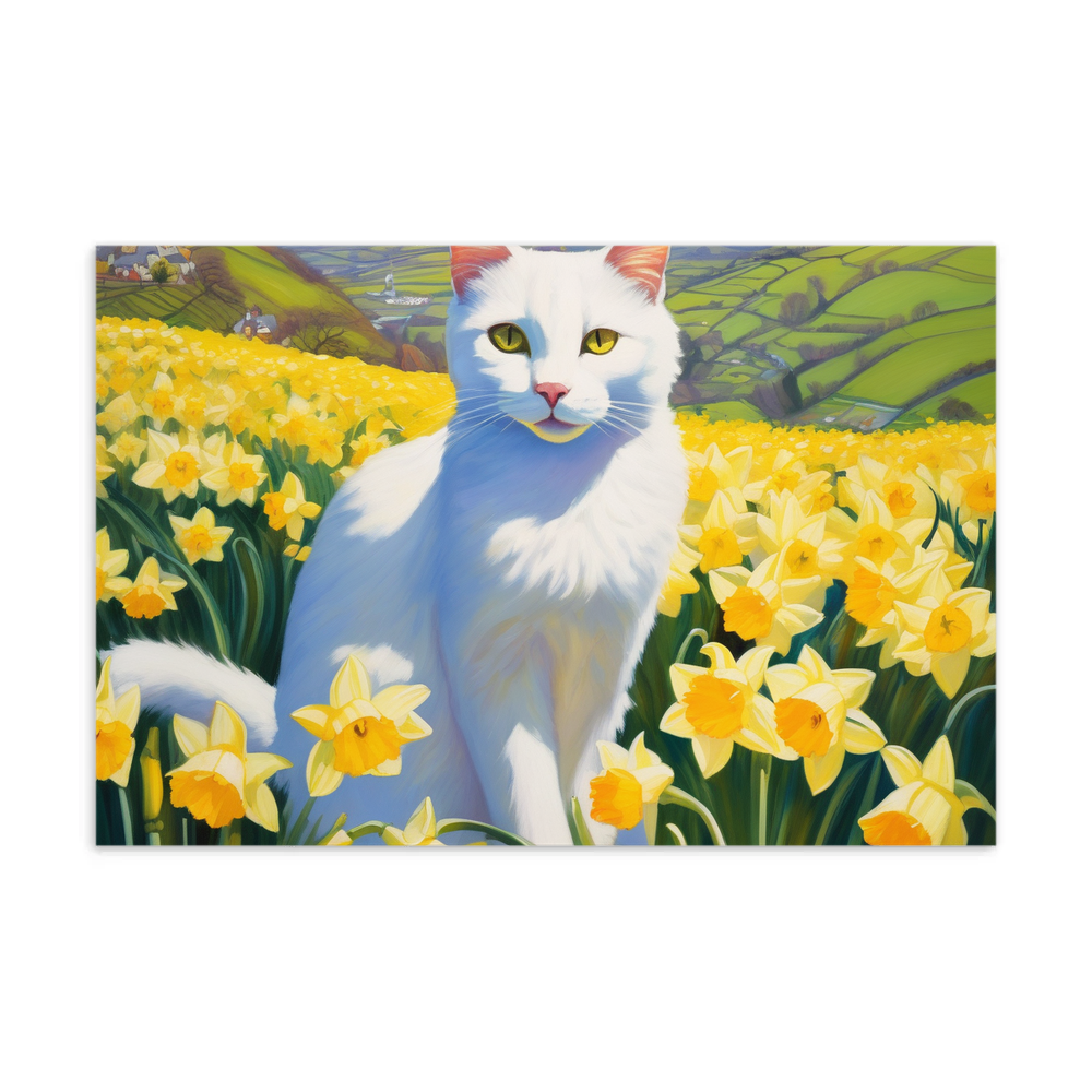 PugMug Custom White Companion Cat Postcard