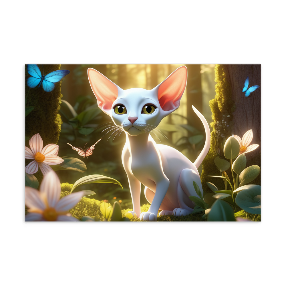 PugMug Custom White Sphynx Cat Postcard