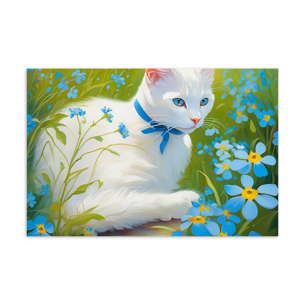 PugMug Custom White Companion Cat Postcard