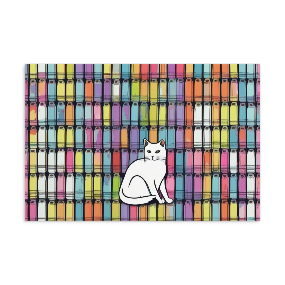 PugMug Custom White Companion Cat Postcard