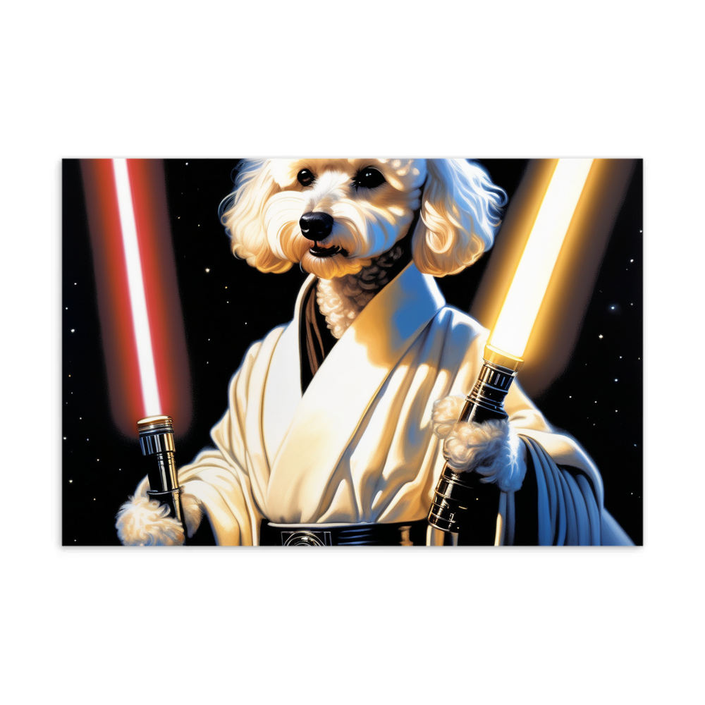 PugMug Custom White Poodle Postcard